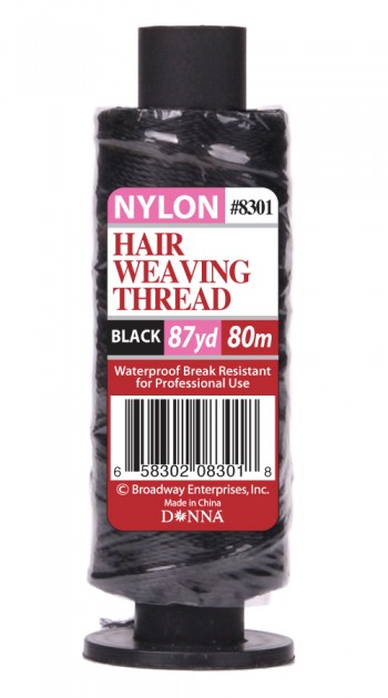 TITAN  NYLON WEAVING THREAD 80M BLACK Doz T8301