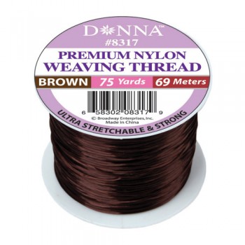 TITAN  PREM ELASTIC NYLON WVG THREAD 75YD BRN  T8317