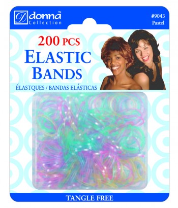 ELASTIC BANDS 200PCE PASTEL
